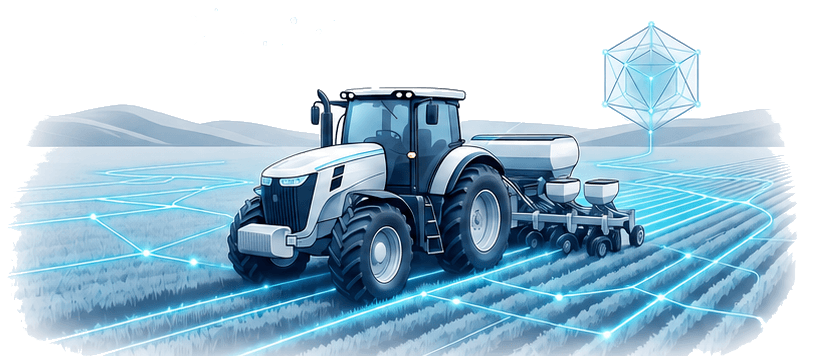 Máquina agrícola em operação no campo.